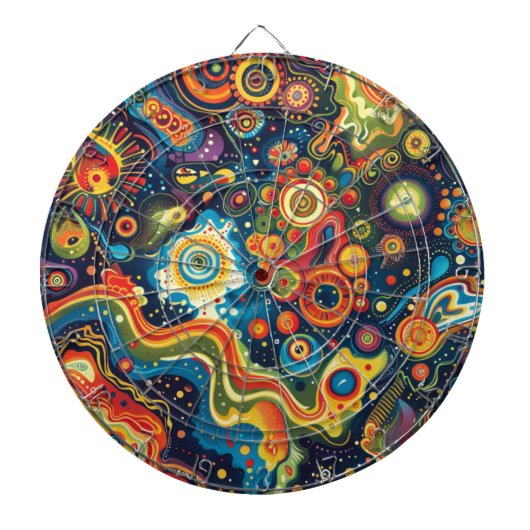 Hippie Art Dartboard Dartscheibe (vorne)