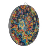 Hippie Art Dartboard Dartscheibe (Vorderseite Links)
