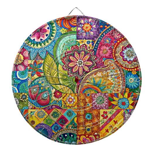 Hippie Art Dartboard Dartscheibe (vorne)