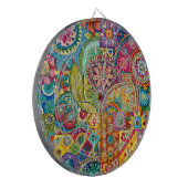 Hippie Art Dartboard Dartscheibe (Vorderseite Links)