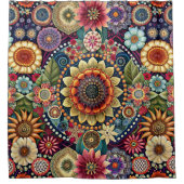 Hippie Art Duschvorhang (Vorderseite)