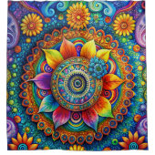 Hippie Art Duschvorhang (Vorderseite)