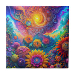 Hippie Art Keramik Tile Fliese
