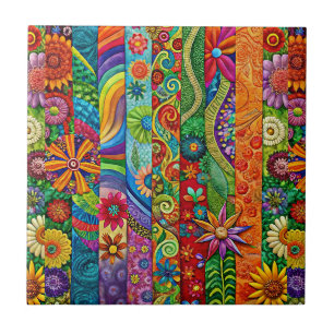 Hippie Art Keramik Tile Fliese