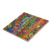 Hippie Art Keramik Tile Fliese (Seite)