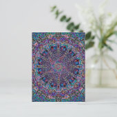 Hippie Art Psychadelic Print Postkarte (Stehend Vorderseite)