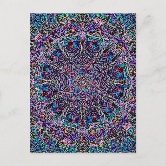 Hippie Art Psychadelic Print Postkarte (Vorderseite)