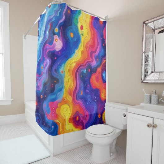 Hippie Art Shower Curtain Duschvorhang (Beispiel)
