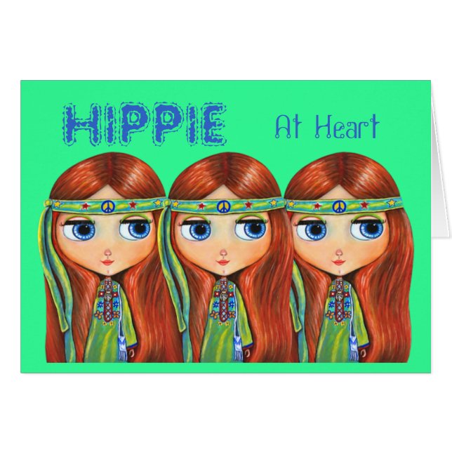 Hippie at Heart Card (Vorderseite (Horizontal))