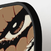 Hippie Augen, Retro Ästhetik Pickleball Schläger (Linke Seite)