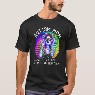 Hippie-Autismus-Mutter Mit Tattoos Schönen Augen U T-Shirt