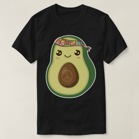 Hippie Avocado Funny Vintag T-Shirt (Design vorne)