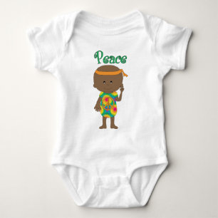 Hippie Baby Peace American Strampler