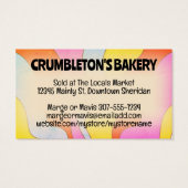 Hippie Backzutaten Backwaren Visitenkarte (Rückseite)