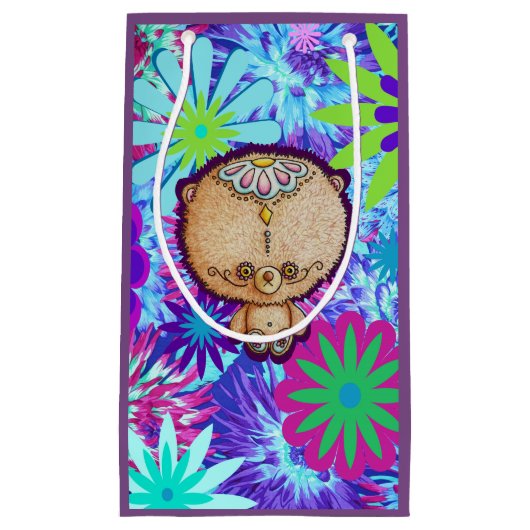 Hippie-Bär Kleine Geschenktüte (Vorderseite)