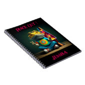 Hippie Bartagame Frieden Retro Custom Notizblock (Rechte Seite)