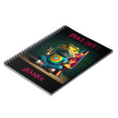 Hippie Bartagame Frieden Retro Custom Notizblock (Linke Seite)
