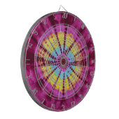Hippie-Batik-Kreis Dartscheibe (Vorderseite Links)