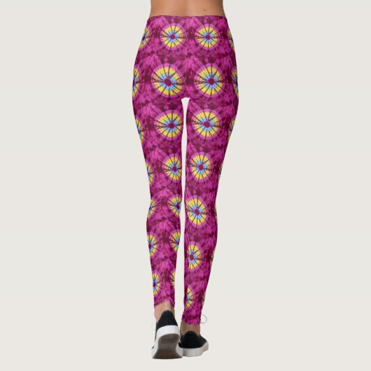 Hippie-Batik-Kreis Leggings (Rückseite)