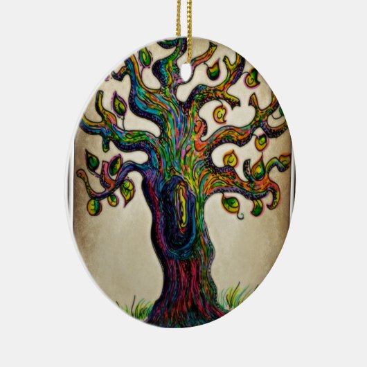 Hippie-Baum Keramik Ornament (Rechts)