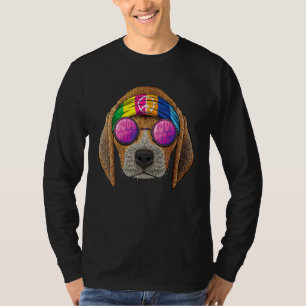 Hippie Beagle Liebe Friedenszeichen 70er Hippie Do T-Shirt