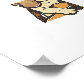 Hippie-Beagle spielt Gitarre Poster (Ecke)