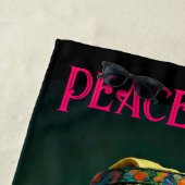 Hippie Bearded Dragon Peace Retro Custom Strandtuch (Beispiel)