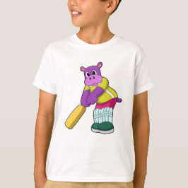 Hippie bei Cricket mit Cricket-Fledermaus T-Shirt