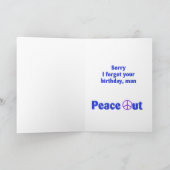 Hippie Belated Birthday Card Karte (Innenseite)