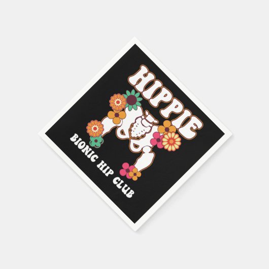 Hippie Bionic Hip Club Recovery Replacement Funny Serviette (Ecke)