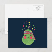 Hippie-Birne Postkarte (Vorne/Hinten)