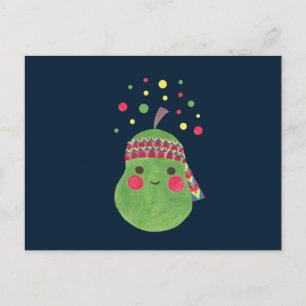 Hippie-Birne Postkarte