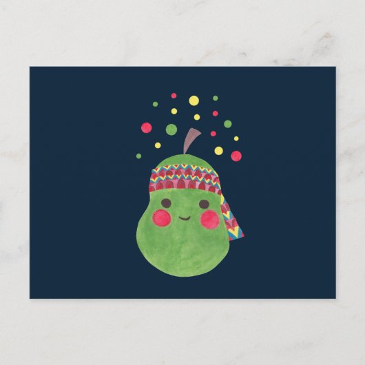 Hippie-Birne Postkarte (Vorderseite)