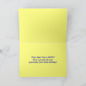 Hippie Birthday 60. Groovy Krawatte-Dye Card Karte (Innenseite)