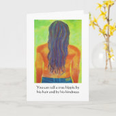 Hippie Birthday Card Karte (Gelbe Blume)