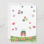 Hippie Birthday Party Einladung (Rückseite)