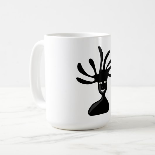Hippie Black Boy Tasse (Vorderseite Links)