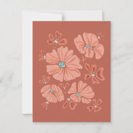 Hippie Blooms: Artwork der Abstrakten Roten Blume