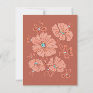 Hippie Blooms: Artwork der Abstrakten Roten Blume