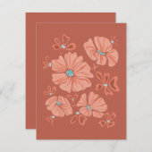 Hippie Blooms: Artwork der Abstrakten Roten Blume (Vorne/Hinten)