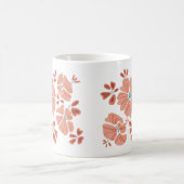 Hippie Blooms: Artwork der Abstrakten Roten Blume Kaffeetasse (Mittel)