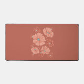 Hippie Blooms: Power der Abstrakten Roten Blume Schreibtischunterlage (Vorderseite)