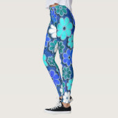 Hippie Blue Floating Floral Gemustert | LEGGINGS (Links)