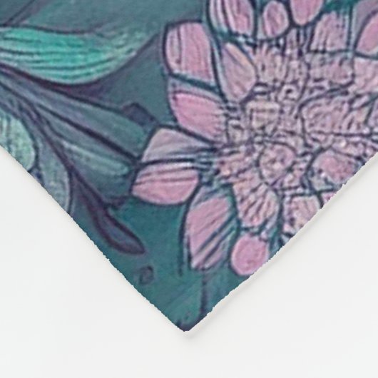 Hippie Blues Fleece Blanket (Ecke)