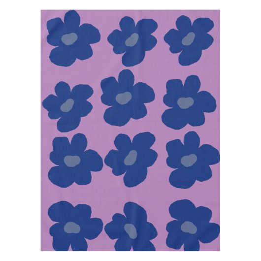 Hippie Blume Blue Tischdecke (Vorderseite)