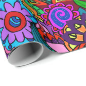 Hippie Blume Design Packpapier (Rolleneckpunkt)