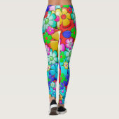 Hippie-Blume Leggings (Rückseite)