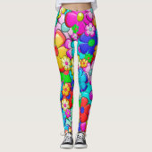 Hippie-Blume Leggings (Vorderseite)