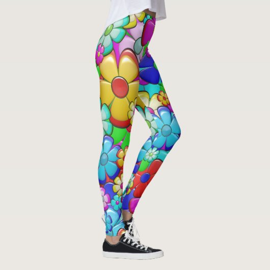 Hippie-Blume Leggings (Rechts)