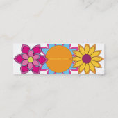 Hippie Blume Mini Visitenkarte (Rückseite)